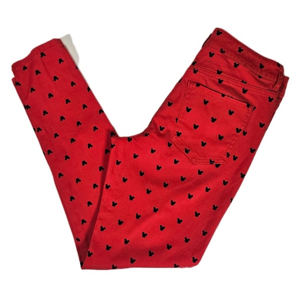 Disney x Forever 21 Pants Womens Medium Red Mickey Mouse Stylish Fashion Apparel - Picture 8 of 10